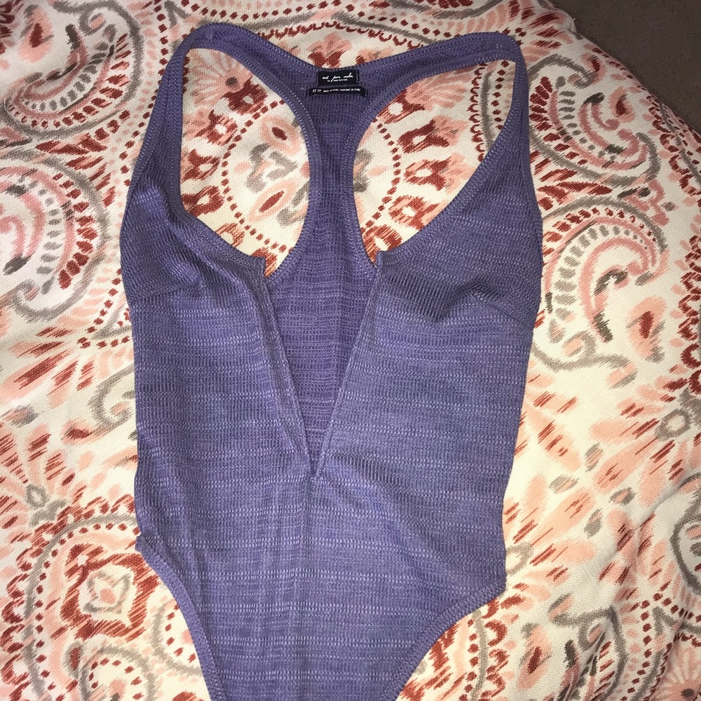 Purple plunge urban outfitters bodysuit